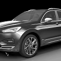 Modern SUV Exterior Design With Sleek Body Chrome Grille And Alloy Wheels