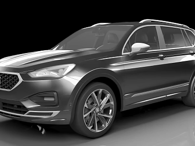 Modern SUV Exterior Design With Sleek Body Chrome Grille And Alloy Wheels 3d model