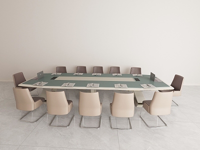 Conference table and chair combination model