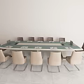 Conference table and chair combination 3d model
