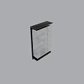 Elegant Modern Buffet Cabinet with Transparent Glass Doors and Crystal Decor on Wheels