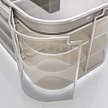 Modern Transparent Display Cabinet With Metal Frame Multiple Shelves And Drawers