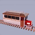 Irish Railcar No. 4 Steamed Car Railcar 3d model