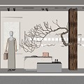 Modern Window Clothing Store Window 3d model