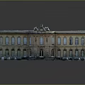 Historic Classical Building Scenery With Symmetrical Facade And Reflective Water Surface