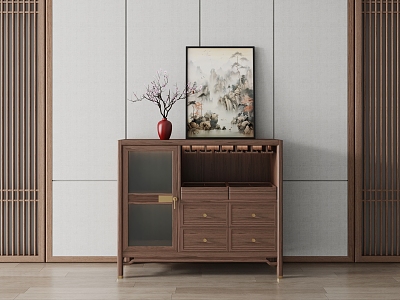 New Chinese Style Sideboard Decorative Cabinet Entrance Cabinet Storage Cabinet model