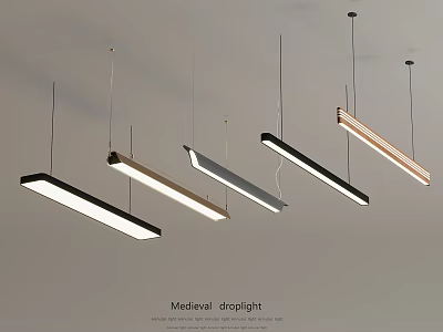 Various Modern Medical Droplight Designs With Long Strip Shapes For Hospital Use 3d model