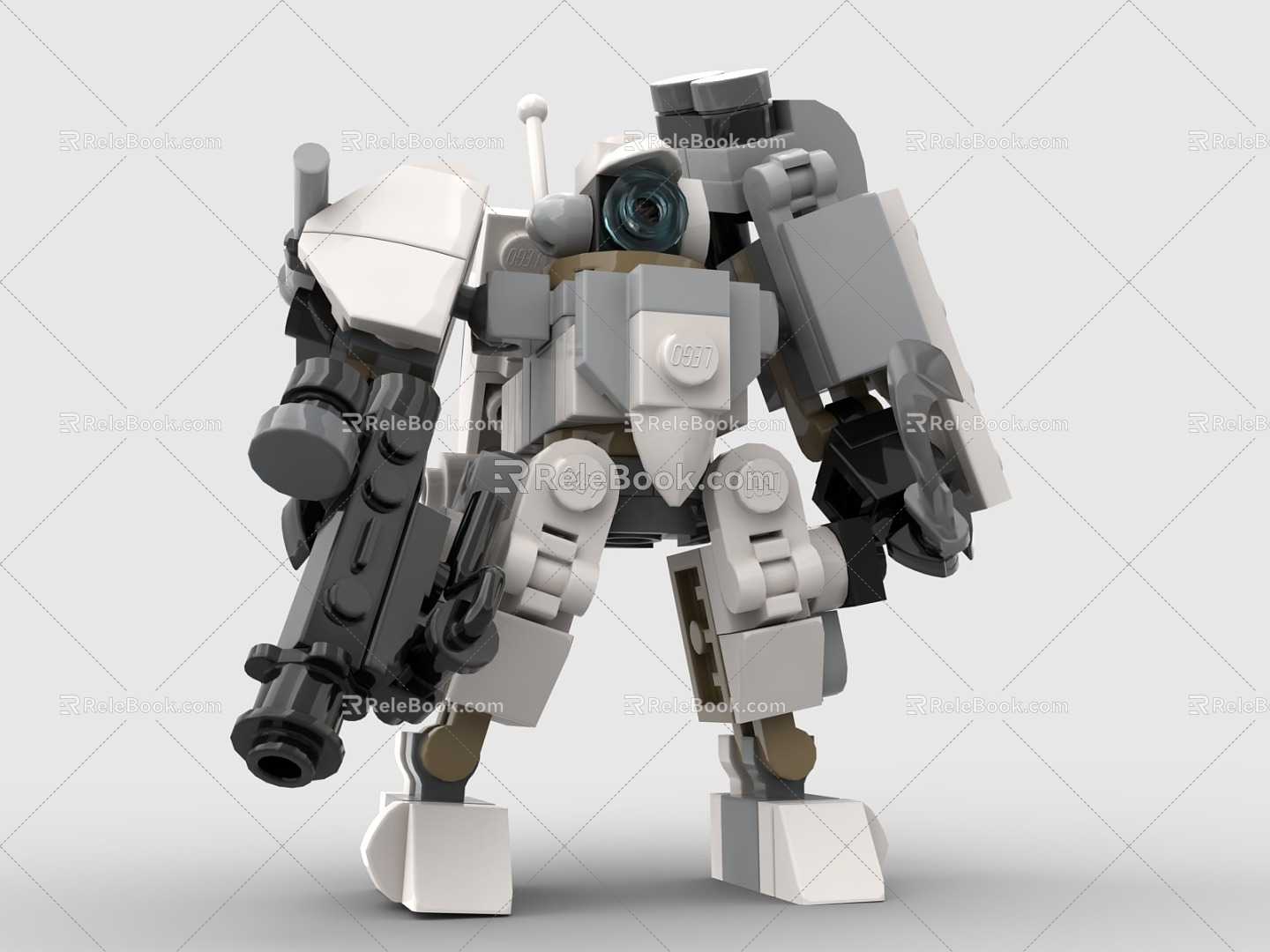 LEGO toy blocks mech warrior battle robot mechanical warrior 3d model