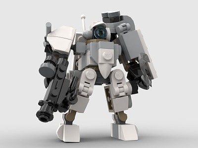 LEGO toy blocks mech warrior battle robot mechanical warrior 3d model