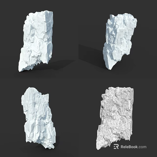 Wood Stone Decorative Samples Featuring Natural Texture And Diverse Structural Forms 3d model 