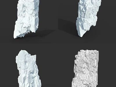 Wood Stone Decorative Samples Featuring Natural Texture And Diverse Structural Forms 3d model