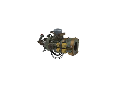 Vintage Mechanical Weapon With Metal Components Wiring And Structural Details 3d model