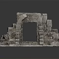 Ancient Stone Arch Structure Featuring Irregular Blocks And Architectural Steps