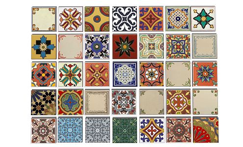 modern tile mosaic tile 3d model