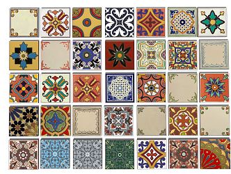 modern tile mosaic tile 3d model