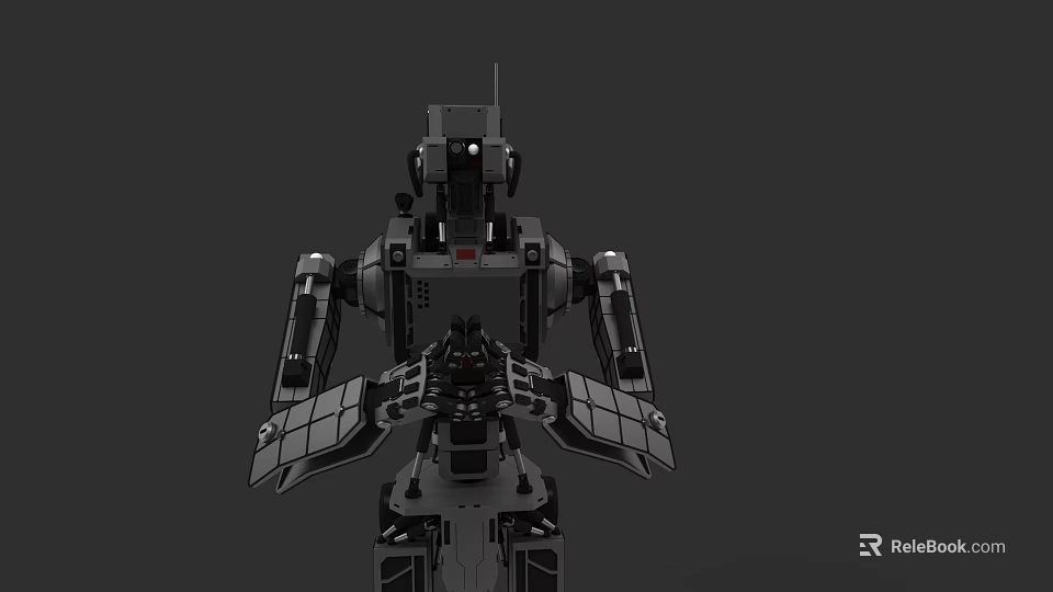 Futuristic Mechanical Weapon Design With Armored Robot Arm And Combat Structure 3d model 