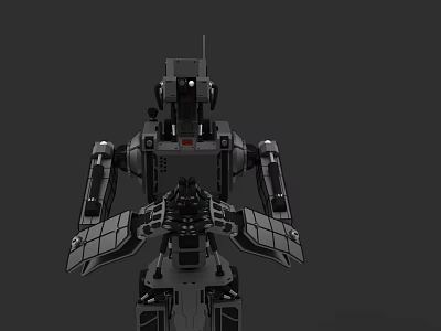 Futuristic Mechanical Weapon Design With Armored Robot Arm And Combat Structure 3d model