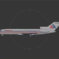 American Airlines Airplane Model With Silver Body Red Details Modern Design And Reflection