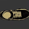 Stylish High Top Shoes With Black And Gold Crocodile Pattern Golden Laces And Reflective Sole