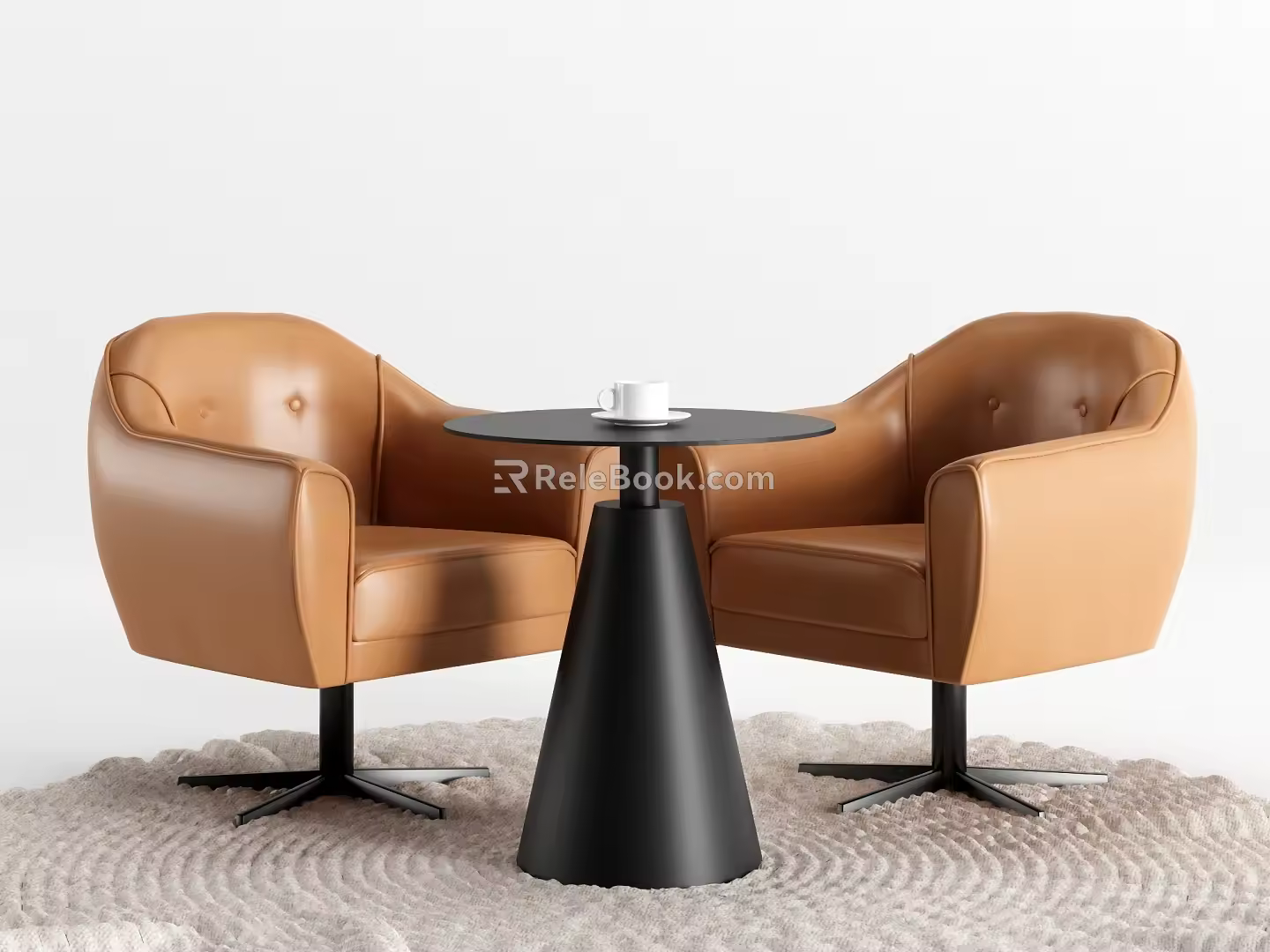 Modern Negotiation Table and Chair Combination Casual Table and Chair Combination Coffee Table and Chair Combination 3d model