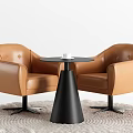 Modern Negotiation Table and Chair Combination Casual Table and Chair Combination Coffee Table and Chair Combination 3d model