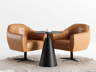 Modern Negotiation Table and Chair Combination Casual Table and Chair Combination Coffee Table and Chair Combination 3d model