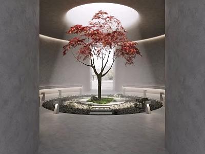 Modern landscape sketch landscape 3d model