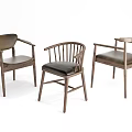 Stylish Modern Armchairs In Various Styles With Leather Seats And Wooden Frames