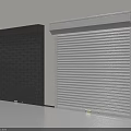 Black And Gray Roller Shutter Doors With Grille And Smooth Surface Design Exterior View