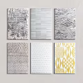 Square Rugs With Modern Abstract Patterns Wavy Stripes Dotted Textures And Yellow Geometric Prints 3d model