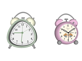 Alarm clock decorative ornaments clock 3d model