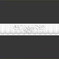 White Decorative Carved Molding With Intricate Patterns Shiny Surface And Elegant Design 3d model