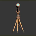 Vintage Copper Tripod Telescope for Viewing Stunning Scenic Landscapes and Skies
