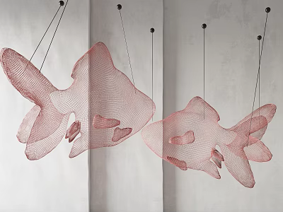 Modern Chandelier Goldfish Chandelier 3d model