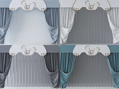 Modern Curtains 3d model