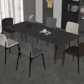 Modern Dining Table Set With Six Chairs In Contemporary Home Interior