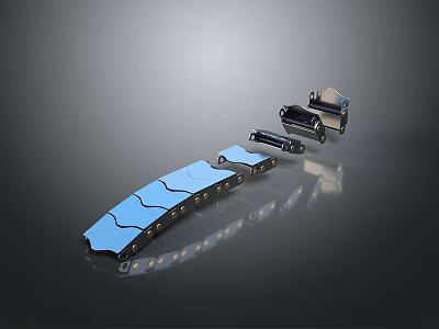 Modern Fashion Apparel Accessories Featuring Blue Black Smooth Surface Design Details 3d model