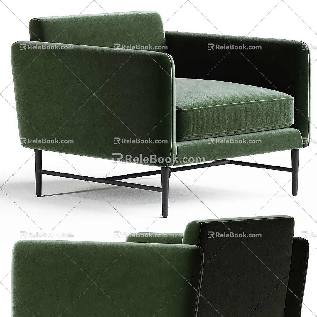 Modern single sofa 3d model