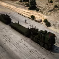 Military Camouflage Transport Truck With Multiple Wheels At Fort Zandubo AI Military Base