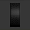 Modern Car Tire Featuring Green Wheel Rim Tread Pattern And Metallic Finish