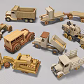 Wooden Electric Toys Various Vehicle Models Including Trucks Trailers And Rollers