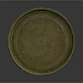 Vintage Golden Round Metal Bowl With Intricate Patterns For Home Use