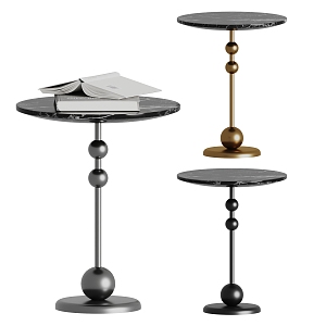 Side Table Metal Side Table Small Coffee Table Books 3d model