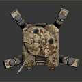 Detailed Military Tank With Camouflage Paint Armored Structure Main Cannon And Tracks