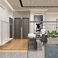 SHENDIAY Mall Store Modern Exterior With Glass Doors Shop Window Mannequins And Green Plants