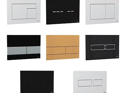 Washing Daily Necessities With Various Colored Panels And Diverse Design Styles 3d model