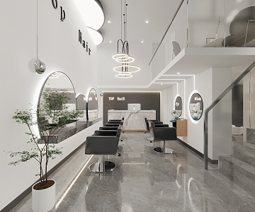 Modern Barber Shop 3d model