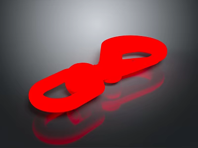 Red Figure Eight Shaped Practical Living Supplies for Daily Home Use 3d model