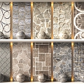 Modern mosaic floor tile 3d model