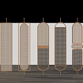 Modern Wooden Room Dividers With Woven Patterns And Various Shapes For Interior Decoration
